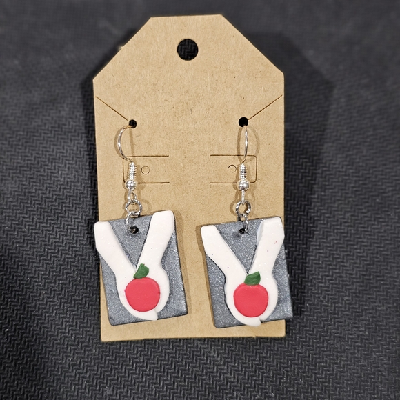 Handmade Jewelry - Handmade Twilight Themed Apple Earrings